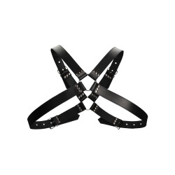Shots Ouch Men's Large Buckle Harness - Black