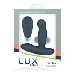 Lux Active Revolve 4.5" Rotating & Vibrating Anal Massager - Dark Blue