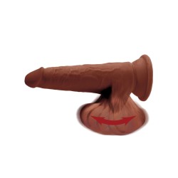 King Cock Plus 8" Triple Density Cock w/Swinging Balls - Brown