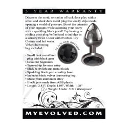 Evolved Black Gem Anal Plug - Small