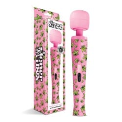 Stoner Vibes Wacky Weed Wand Massager - Pink Kush