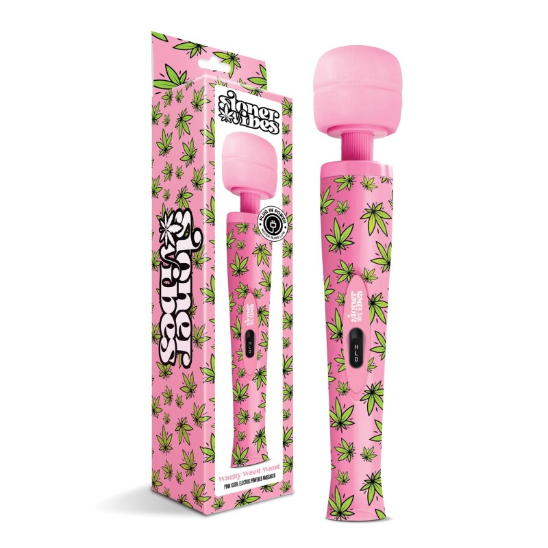Stoner Vibes Wacky Weed Wand Massager - Pink Kush Stoner Vibes Wacky Weed Wand Massager - Pink Kush