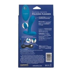 Silicone Pulsing Pleaser w/Remote - Blue