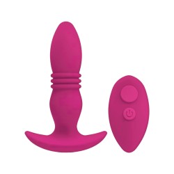 A Play Rise Rechargeable Silicone Anal Plug w/Remote - Pink