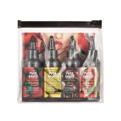 Fuck Sauce Flavored Water Based Personal Lubricant Variety 4 Pack - 2 oz Each