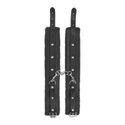 Shots Ouch Plush Leather Ankle Cuffs - Black