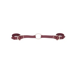 Shots Ouch Halo Handcuff w/Connector - Burgundy