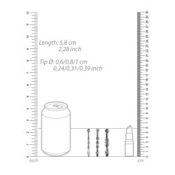 Shots Ouch Urethral Sounding Metal Plug Set