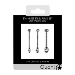 Shots Ouch Urethral Sounding Metal Plug Set