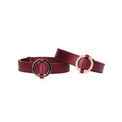 Shots Ouch Halo Thigh Cuffs - Burgundy