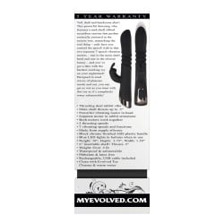 Evolved Rapid Rabbit Thrusting Dual Vibe - Black