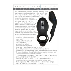 Zero Tolerance Mr. Flicker Vibrating Cock Ring - Black