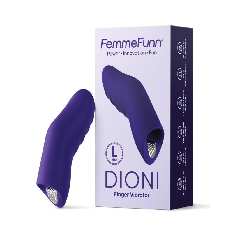 Femme Funn Dioni Wearable Finger Vibe - Large Dark Purple Femme Funn Dioni Wearable Finger Vibe - Large Dark Purple