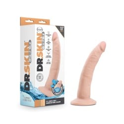 Blush Dr. Skin Glide 7.5" Self Lubricating Dildo - Vanilla