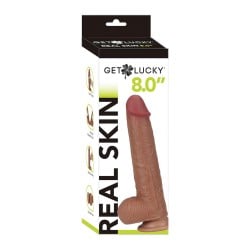 Get Lucky 8.0" Real Skin Series - Light Brown
