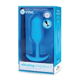 b-Vibe Vibrating Snug Plug - Blue Large