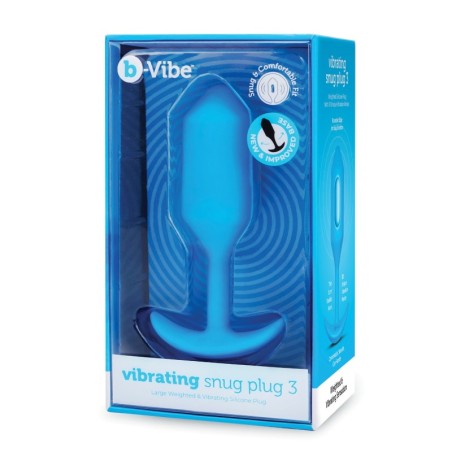 b-Vibe Vibrating Snug Plug - Blue Large