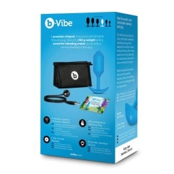 b-Vibe Vibrating Snug Plug - Blue Large