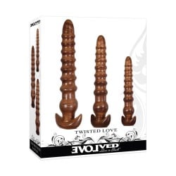 Evolved Twisted Love 3 pc Plug Set - Gold
