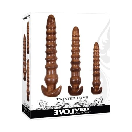 Evolved Twisted Love 3 pc Plug Set - Gold