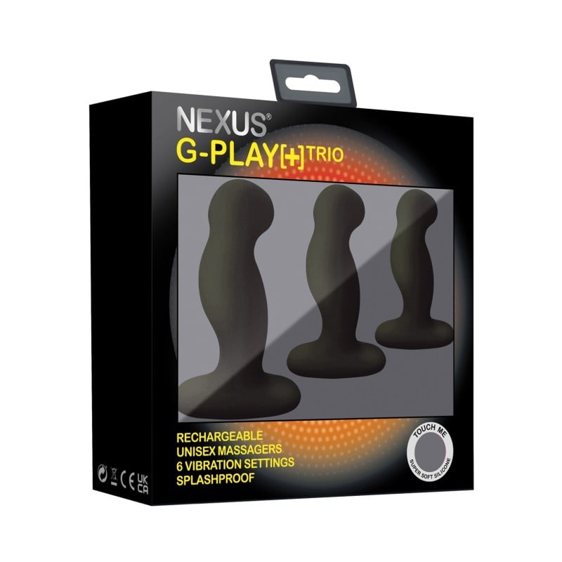 Nexus G Play Trio Rechargeable Massagers - Black Nexus G Play Trio Rechargeable Massagers - Black