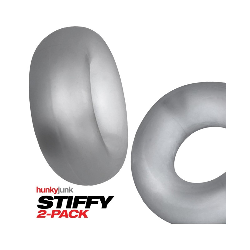 Hunky Junk Stiffy 2 Pack Cockrings - Clear Ice Hunky Junk Stiffy 2 Pack Cockrings - Clear Ice