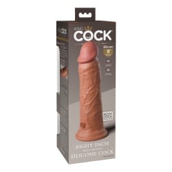 King Cock Elite 8" Dual Density Silicone Cock - Tan