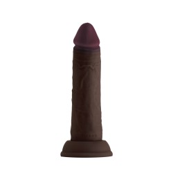 Shaft Model J Flexskin Liquid Silicone 6.5" Dong - Mahogany