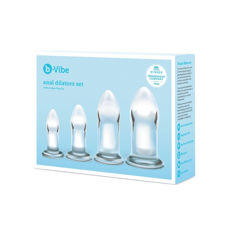b-Vibe Glass Anal Dilator 4 pc Set b-Vibe Glass Anal Dilator 4 pc Set