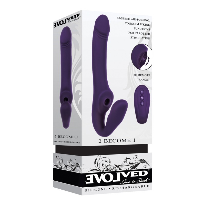 Evolved 2 Become 1 Strapless Strap On - Purple Evolved 2 Become 1 Strapless Strap On - Purple