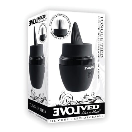 Evolved Tongue Tied Flicking Massager - Black