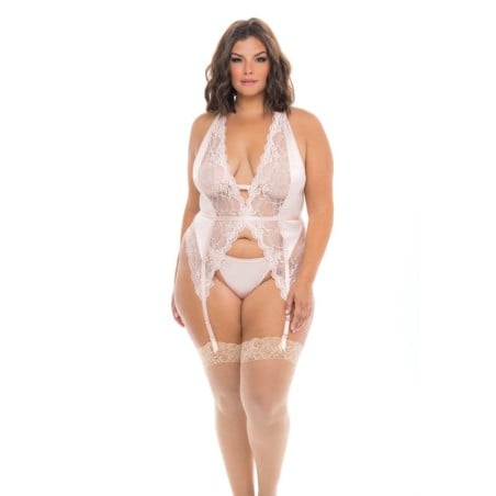 Noah Soft Cup Merrywidow w/Garter Straps & G-String Peach Whip 1X/2X