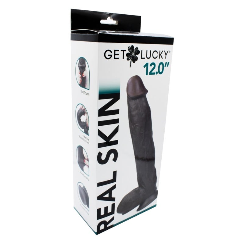 Get Lucky 12" Real Skin Series - Dark Brown Get Lucky 12" Real Skin Series - Dark Brown