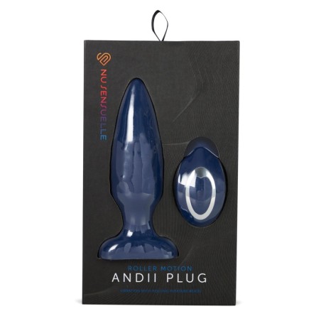 Nu Sensuelle Andii Vertical Roller Motion Butt Plug - Navy