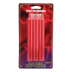 Japanese Drip Candles - Pack of 3 Red