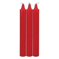 Japanese Drip Candles - Pack of 3 Red