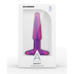 A Play 5" Goovy Silicone Anal Plug - Multicolor/Yellow