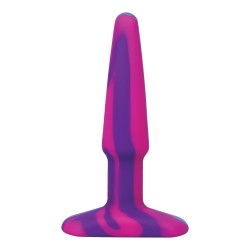 A Play 5" Goovy Silicone Anal Plug - Multicolor/Yellow