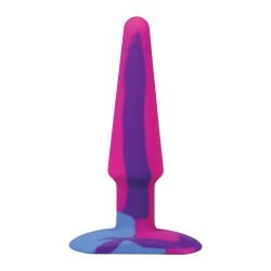 A Play 5" Goovy Silicone Anal Plug - Multicolor/Pink
