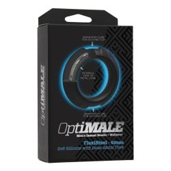 OptiMale FlexiSteel Cock Ring - 43mm Black