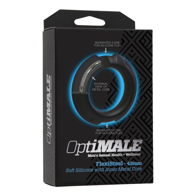 OptiMale FlexiSteel Cock Ring - 43mm Black OptiMale FlexiSteel Cock Ring - 43mm Black