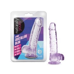 Blush Naturally Yours 6" Crystalline Dildo - Amethyst