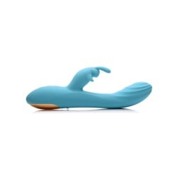 Curve Novelties Power Bunnies Snuggles 10x Silicone Rabbit Vibrator - Blue