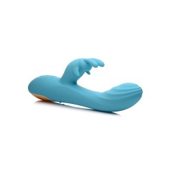 Curve Novelties Power Bunnies Snuggles 10x Silicone Rabbit Vibrator - Blue