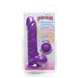 Curve Novelties Lollicock 7" Silicone Dildo w/Balls - Grape