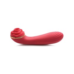 Inmi Bloomgasm Passion Petals 10X Silicone Suction Rose Vibrator - Red
