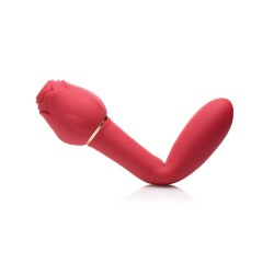 Inmi Bloomgasm Sweet Heart Rose 5X Suction Rose & 10X Vibrator - Red