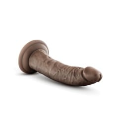 Blush Dr. Skin Glide 7.5" Self Lubricating Dildo - Chocolate