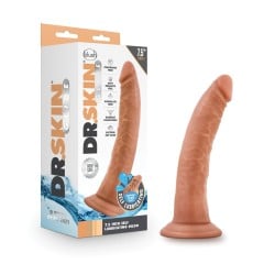 Blush Dr. Skin Glide 7.5" Self Lubricating Dildo - Mocha