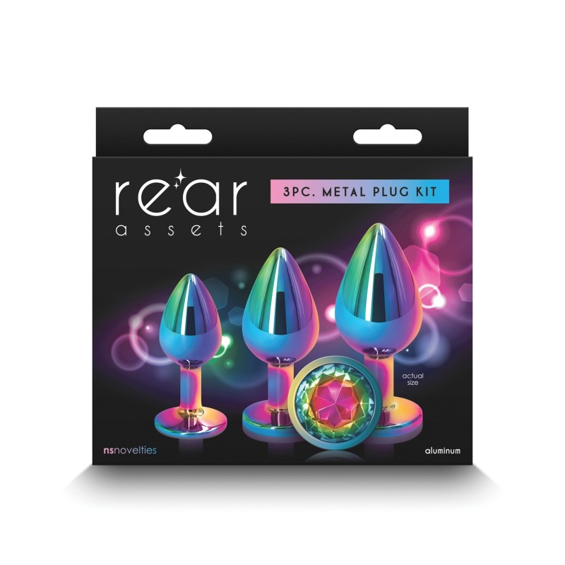 Rear Assets Rainbow Gem Anal Trainer Kit - Multi Color Rear Assets Rainbow Gem Anal Trainer Kit - Multi Color